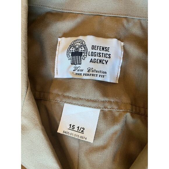 USMC Service Uniform Khaki Dress Marine Short Sleeve Shirt 15.5 Wool Blend Day - Picture 2 of 7